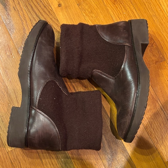 Fitflop Nisse Mixte Chocolate Leather and Wool Ankle Boots sz 6 - Picture 3 of 5